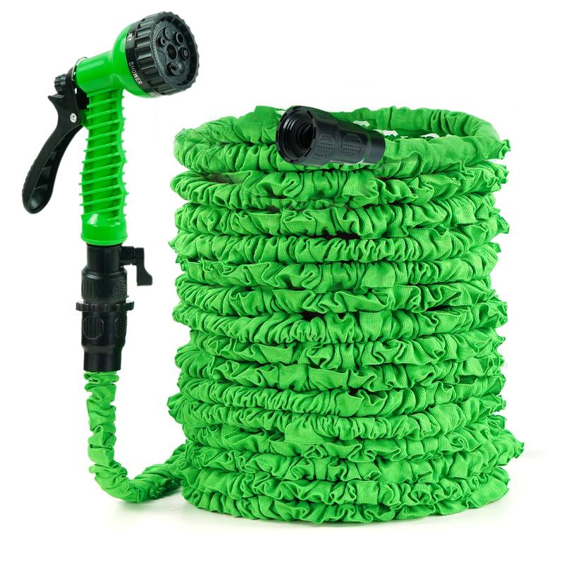 Expandable Garden Hose with Spray Nozzle for Watering